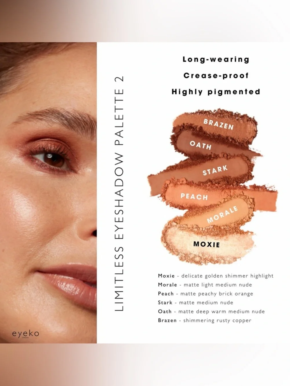 Eyeko London 🎀 Limitless Eyeshadow Palette 2 | High Pigment 6 Shade Compact